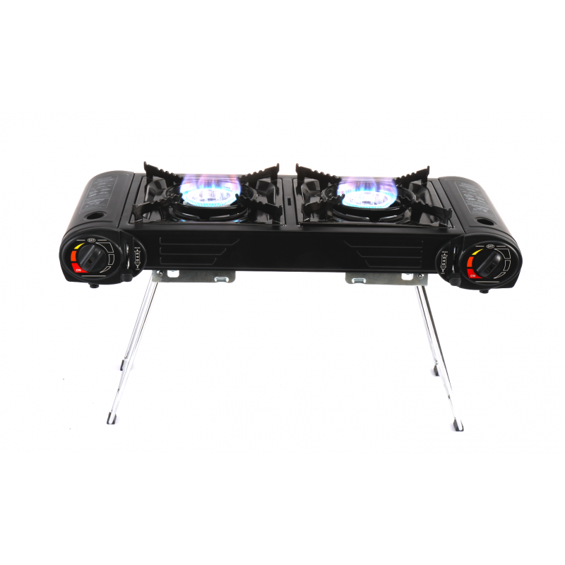 Portable 2 Burner Gas Stove with Leg - Image 2