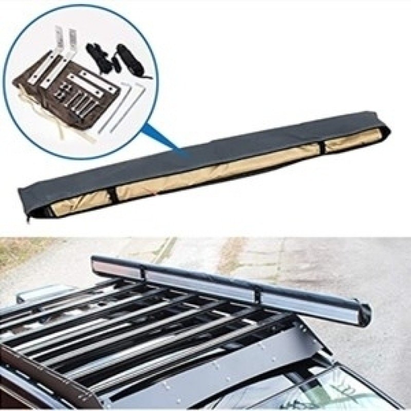 HI-TEX 2.5 x 1.6m Car Side Awning with Pull Out Shade for Outdoor Camping With 2 Extensions - Image 4