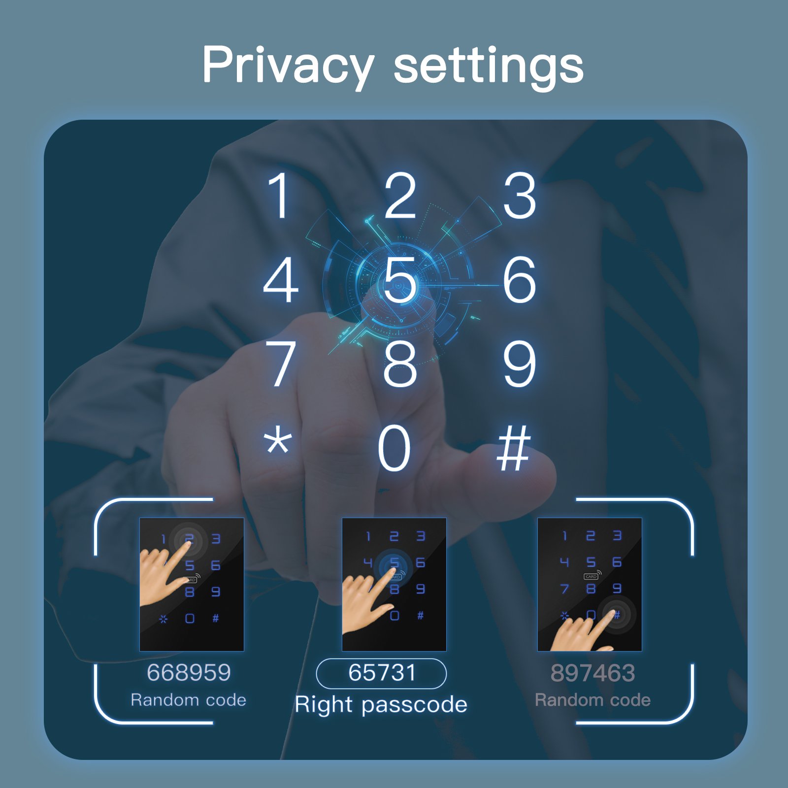 Smart Rim Lock with Touch - Image 12
