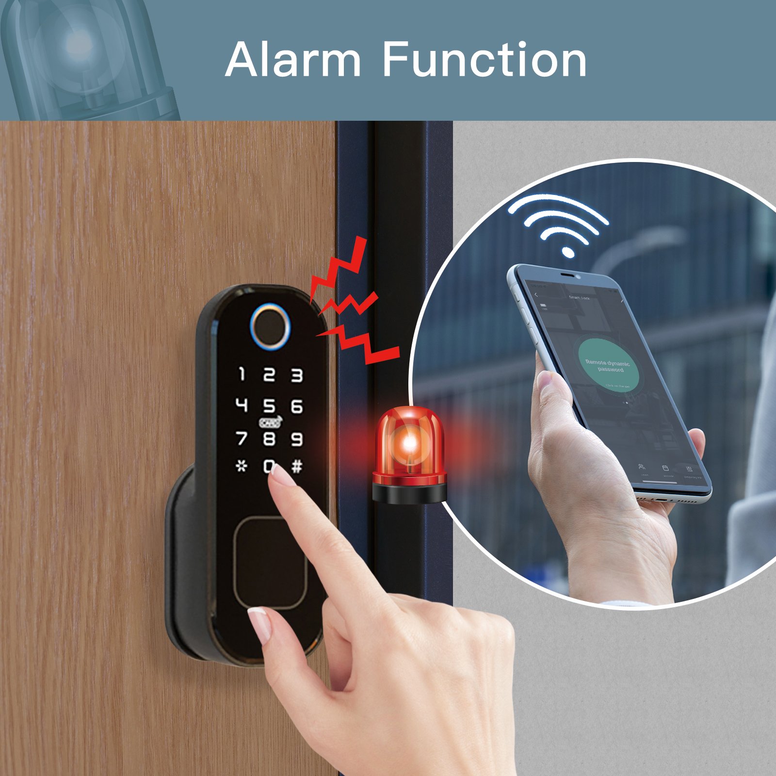 Smart Rim Lock with Touch - Image 7