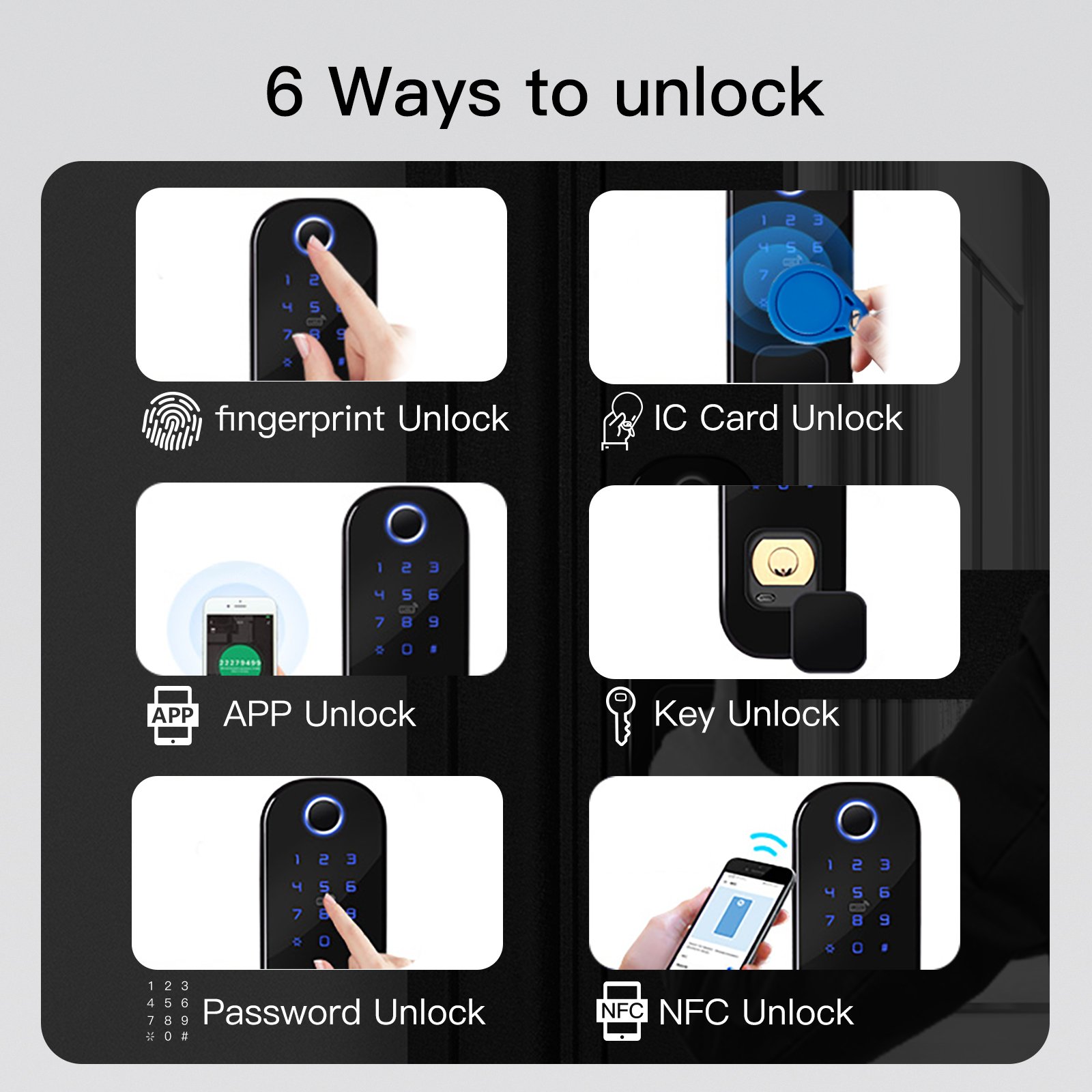 Smart Rim Lock with Touch - Image 2