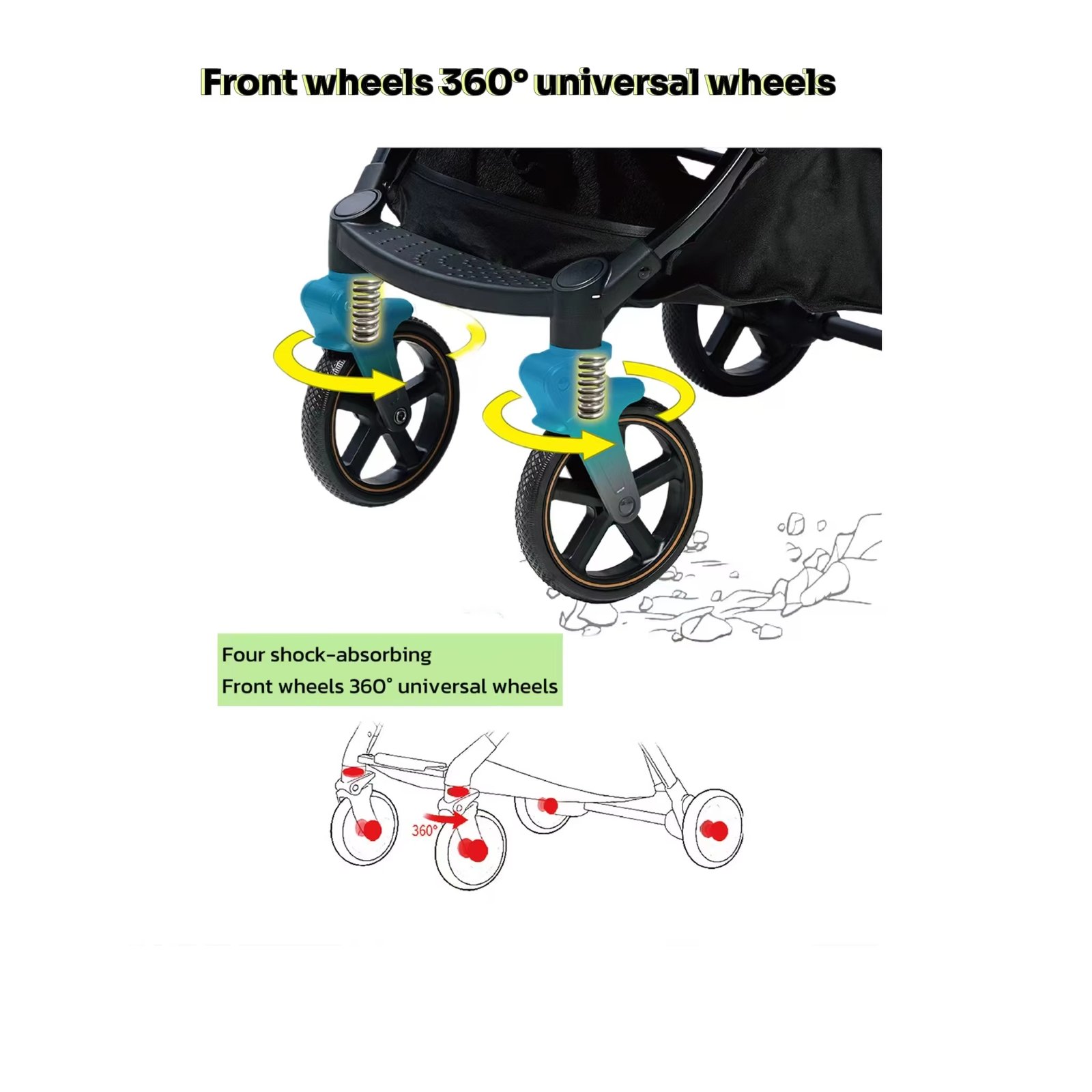 Personal Shopping Utility Cart Trolley Black - Image 3