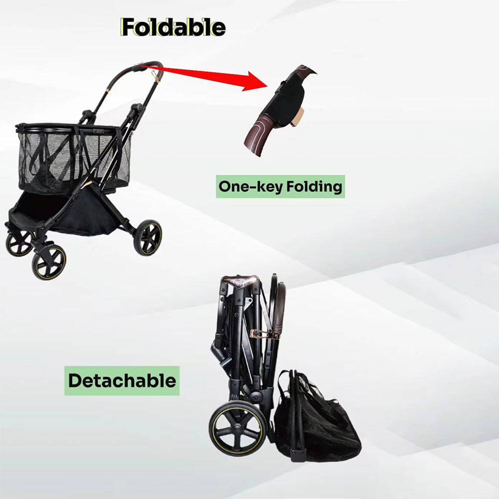 Personal Shopping Utility Cart Trolley Black - Image 4