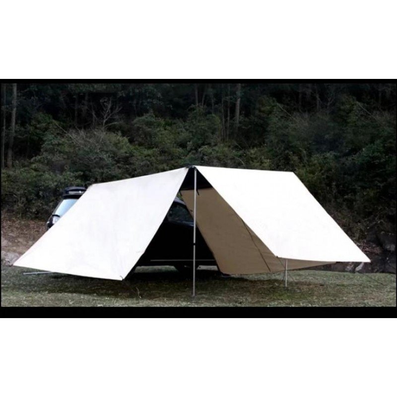 HI-TEX 2.5 x 1.6m Car Side Awning with Pull Out Shade for Outdoor Camping With 2 Extensions - Image 5