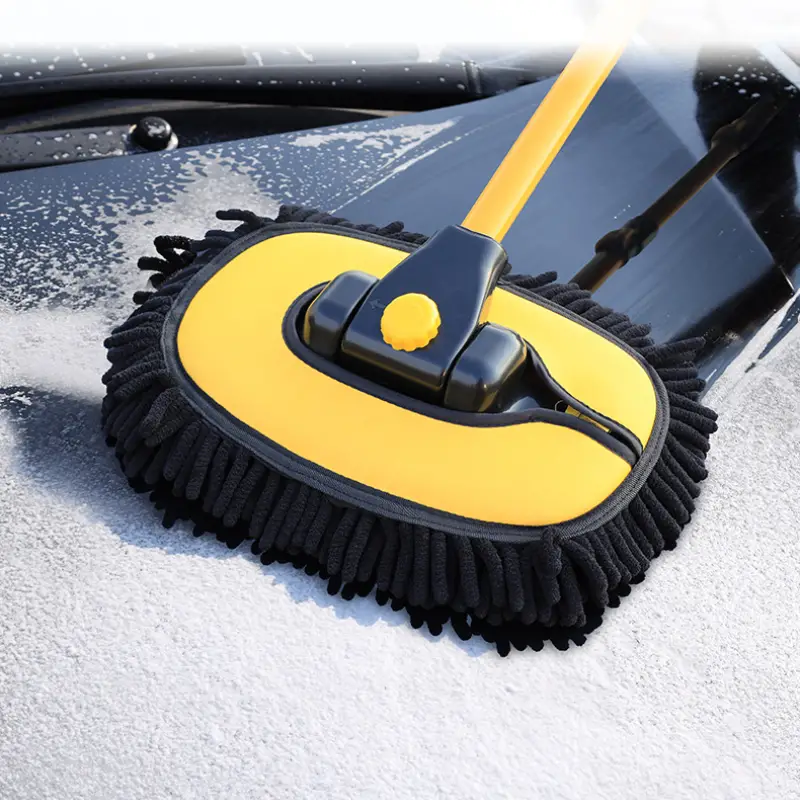 Car Cleaning Brush Yellow - Image 4
