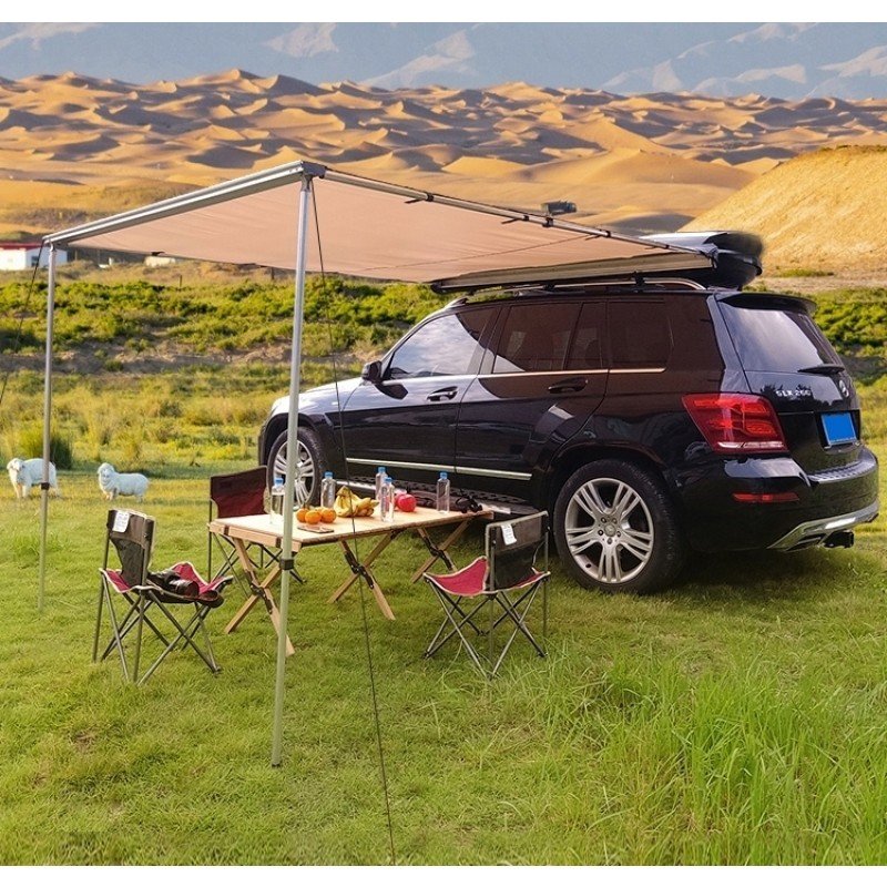HI-TEX 2.5 x 1.6m Car Side Awning with Pull Out Shade for Outdoor Camping With 2 Extensions - Image 11