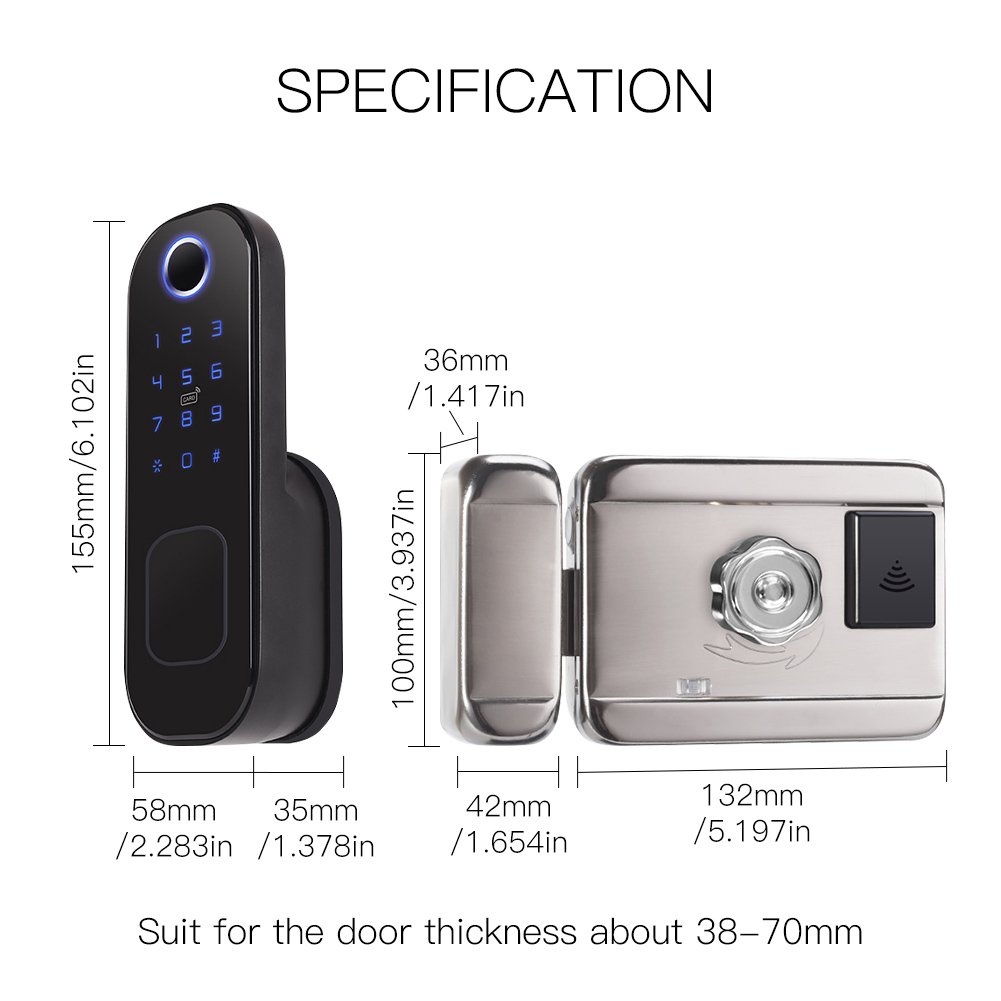 Smart Rim Lock with Touch - Image 17
