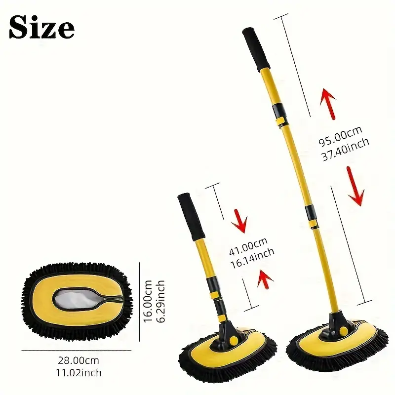 Car Cleaning Brush Yellow - Image 8