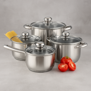 Stainless Steel Cookware Set [ 8-PCS ]