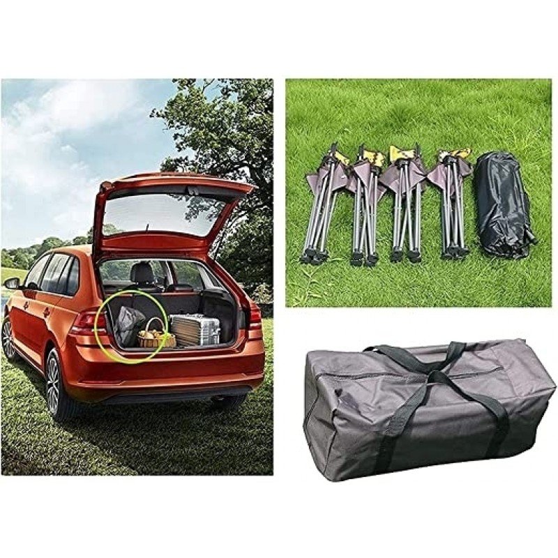 Folding Table & 4 Chairs Set with Carrying Bag - Image 3