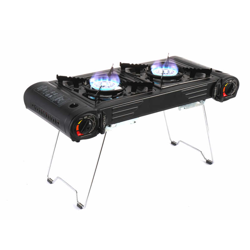 Portable 2 Burner Gas Stove with Leg - Image 3