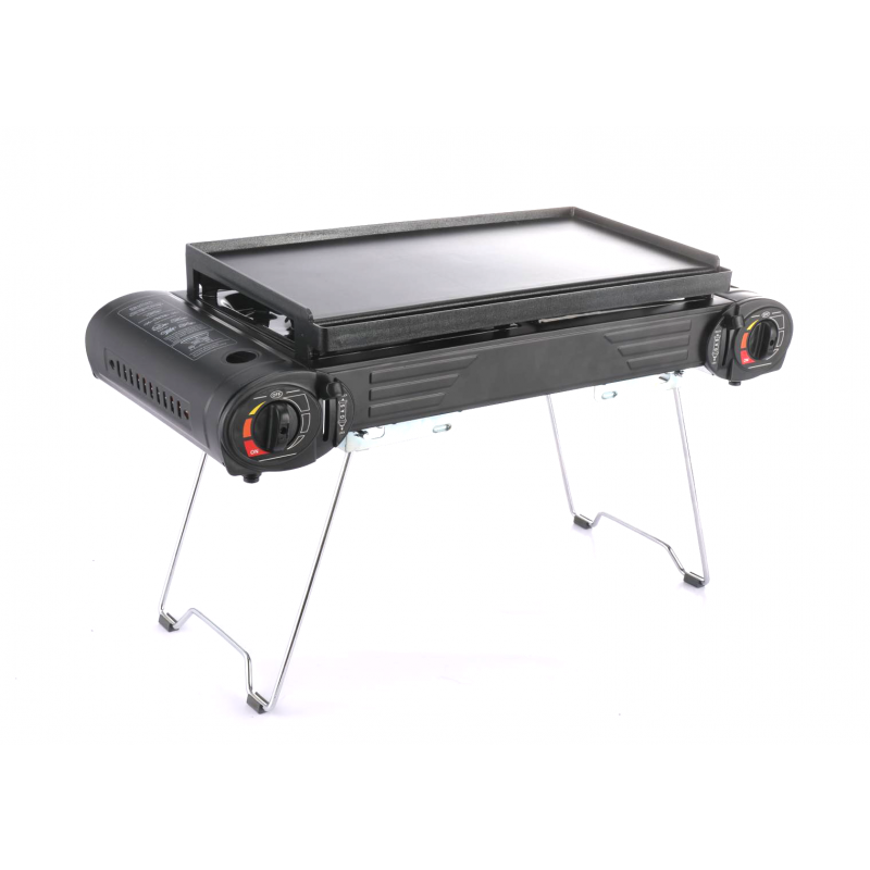 Portable 2 Burner Gas Stove with Leg