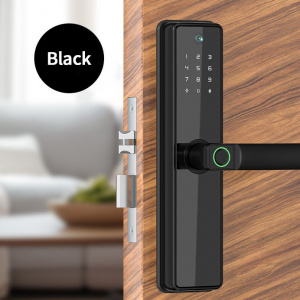 Smart Door Lock With Camera Black