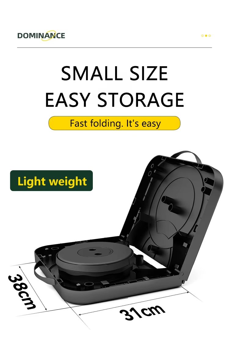 Folding Stool With Table Black - Image 4