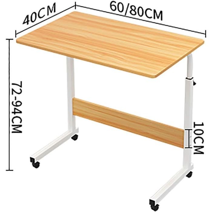 Stylish Adjustable Laptop Table with Wheels - Image 6