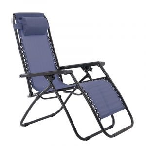 Foldable Camping Zero Gravity Chair Blue