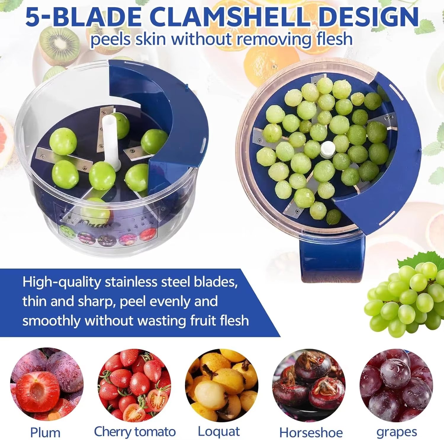 Fruit & Vegetable Peeler Blue - Image 3