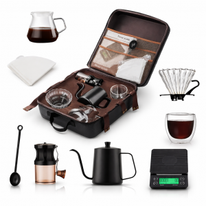 Portable Pour-Over Coffee Maker Kit [ 9-PCS ]